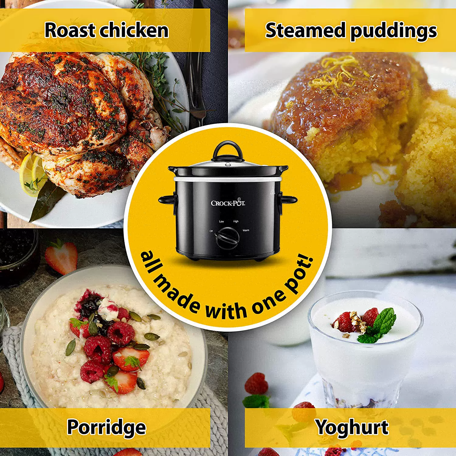 Медленноварка Crock-Pot CSC080 керамическая, 1.8л