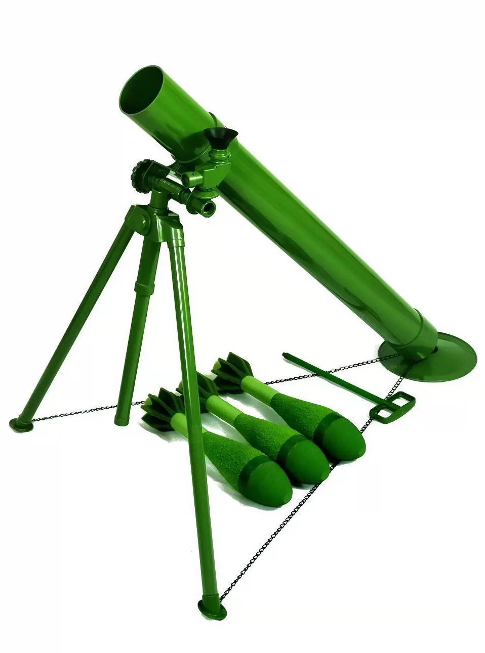 Large Toy Mortar, Explosive Cannon, Launch Distance, Long Slide, Turret, Mortar Throwing, Winch, Far Army Green