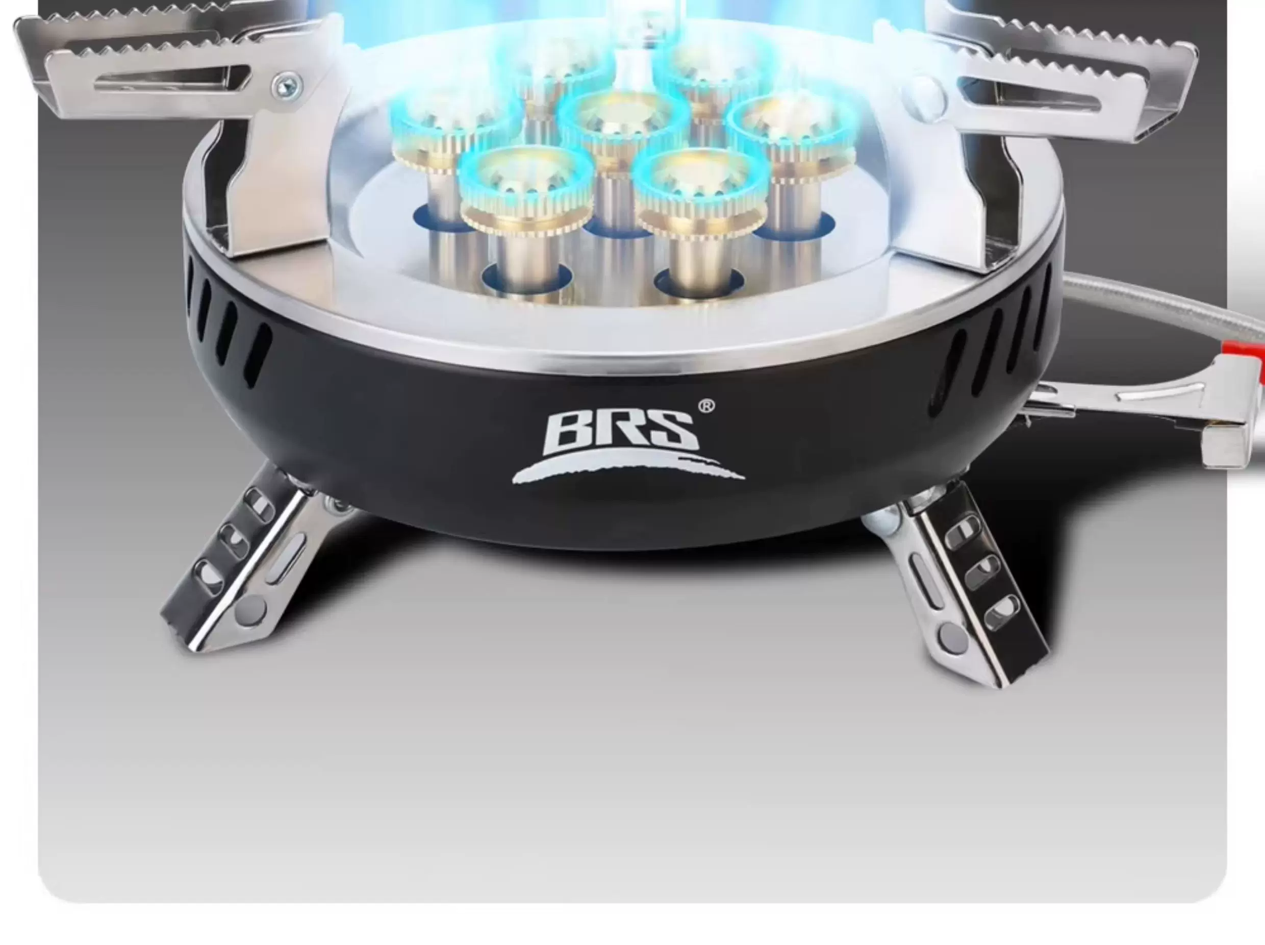 BRS-207户外炉具防风高山炉头野外露营便携式燃气炉七星灶猛火炉