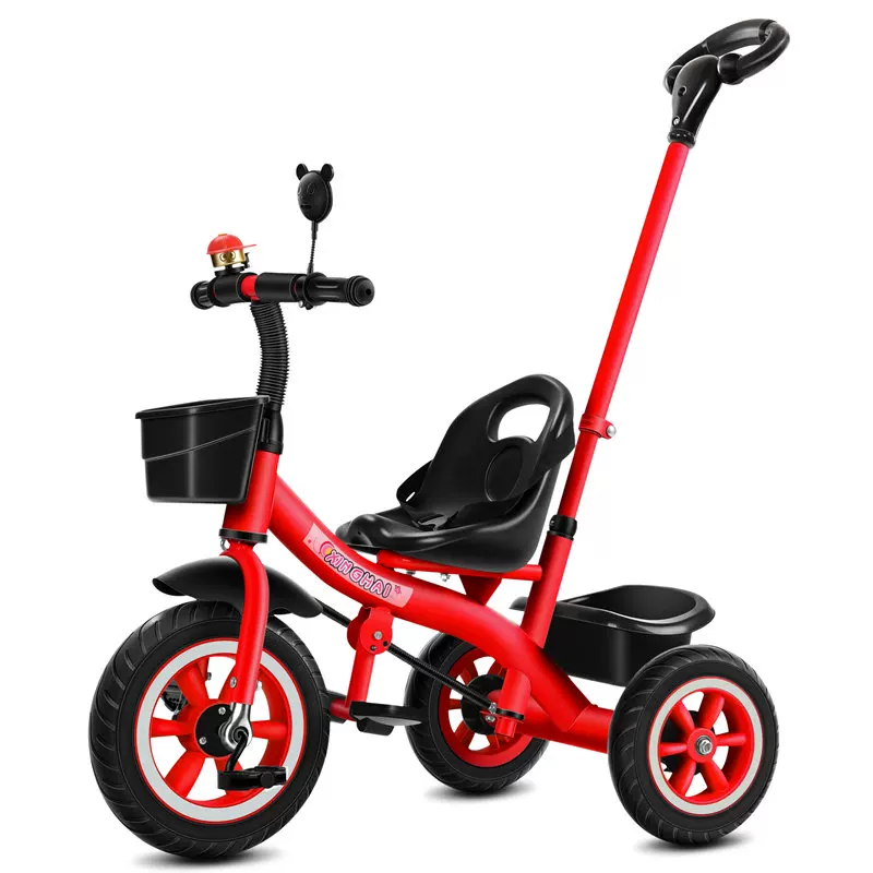 Star Child brand baby stroller, large size children's tricycle, suitable for babies aged 1-6 with push handle, high-end baby stroller with sunshade and storage basket, tricycle