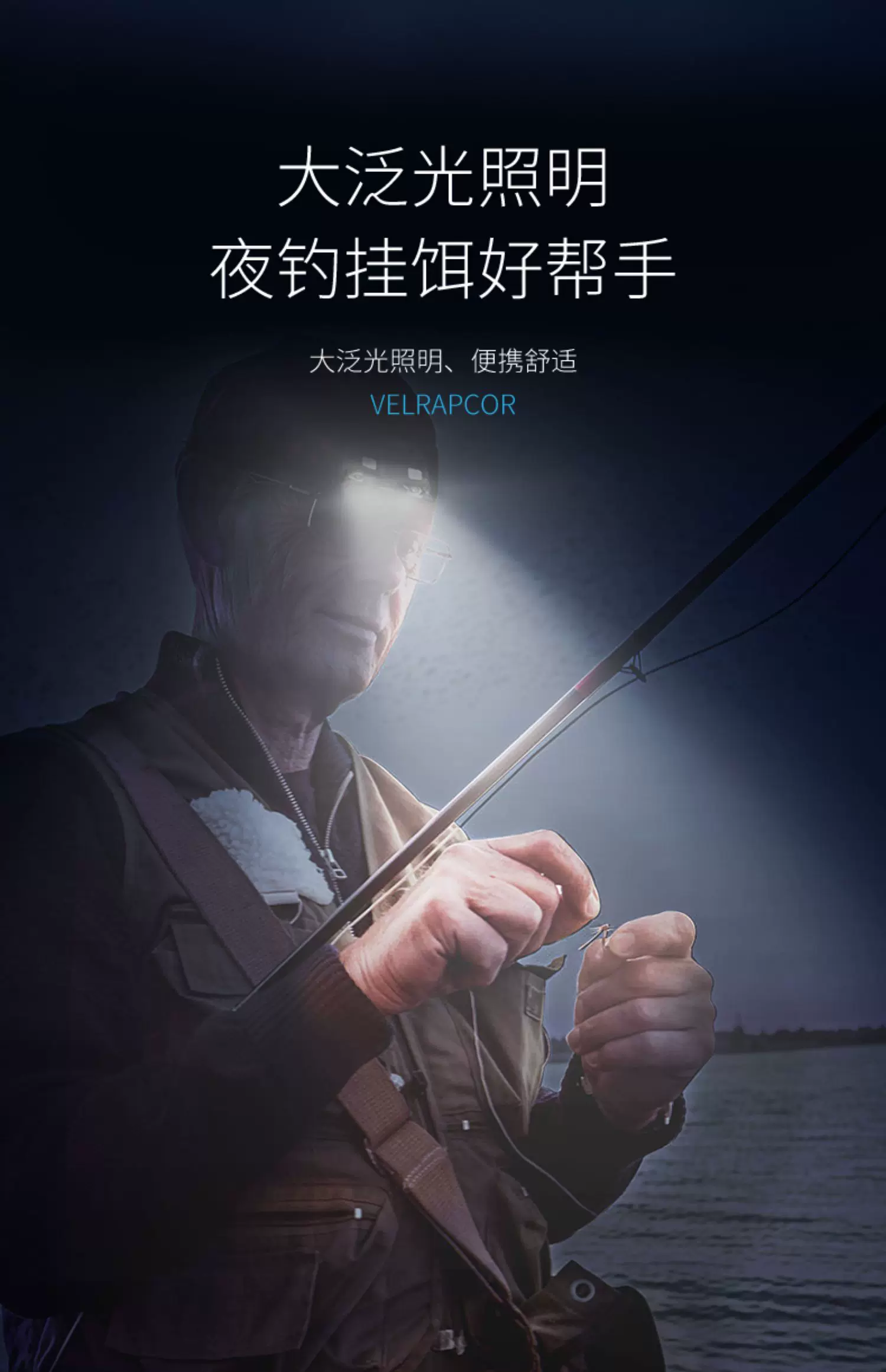 Smiling Shark Headlights, Strong Light Charging, Ultra Bright Head Mounted Fishing, Outdoor Long Range, Intelligent Sensing LED Night Fishing
