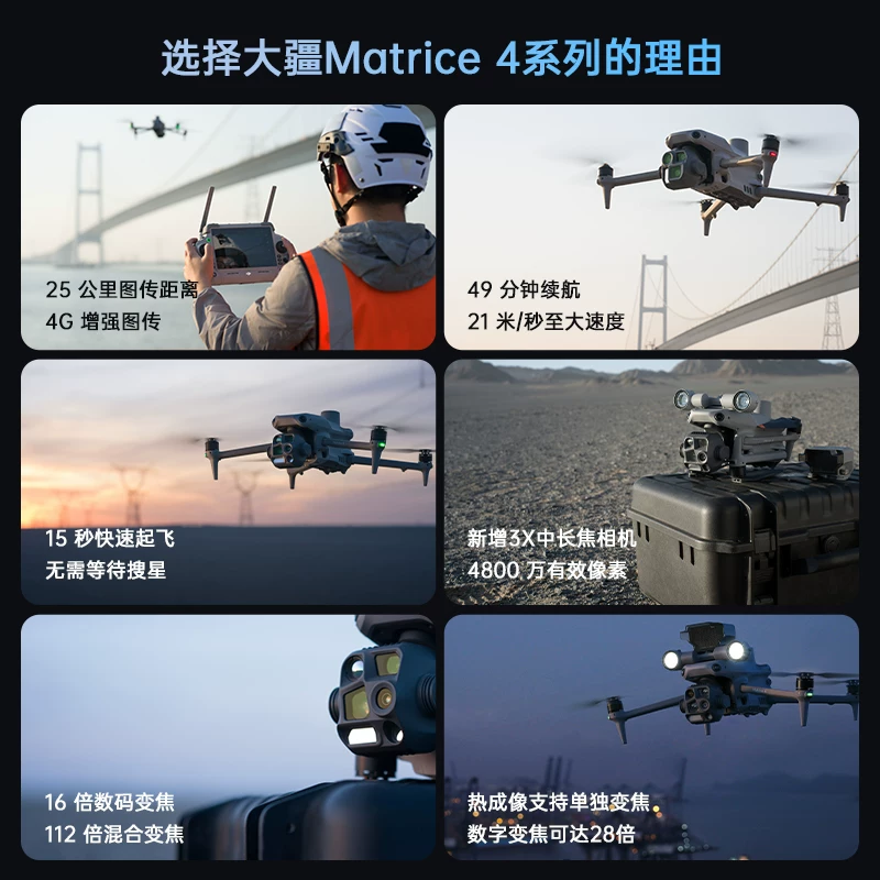DJI Yu 4T thermal imaging drone M4E Yu 3t emergency mapping drone inspection power infrared night vision device