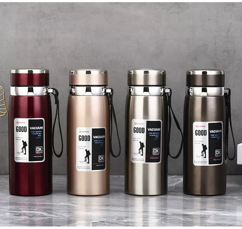 316 stainless steel outdoor car portable insulated cup with a large capacity of 1000ml, men's and women's business tea cups, 800