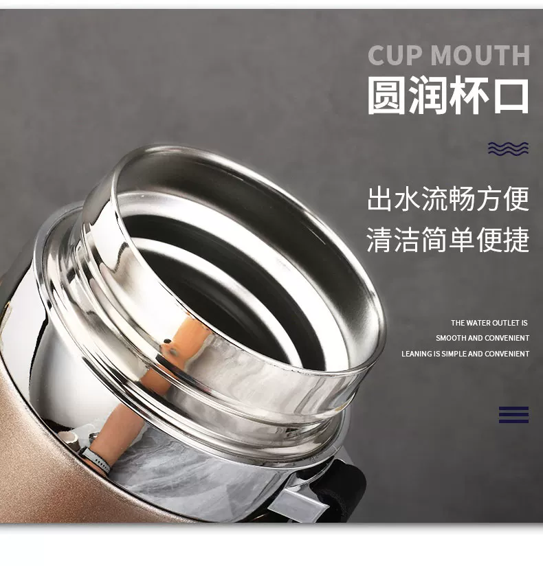 316 stainless steel outdoor car portable insulated cup with a large capacity of 1000ml, men's and women's business tea cups, 800