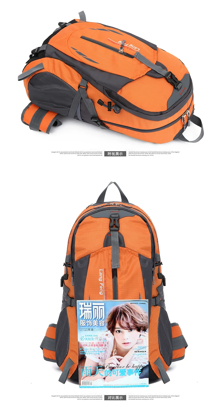 New lightweight outdoor hiking bag 40L waterproof nylon backpack for men and women hiking backpack cycling bag