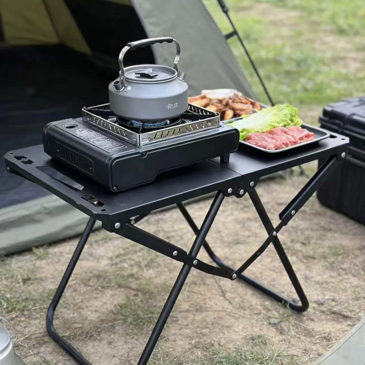Outdoor tactical folding table IGT second folding multifunctional table portable picnic camping tea table lightweight picnic