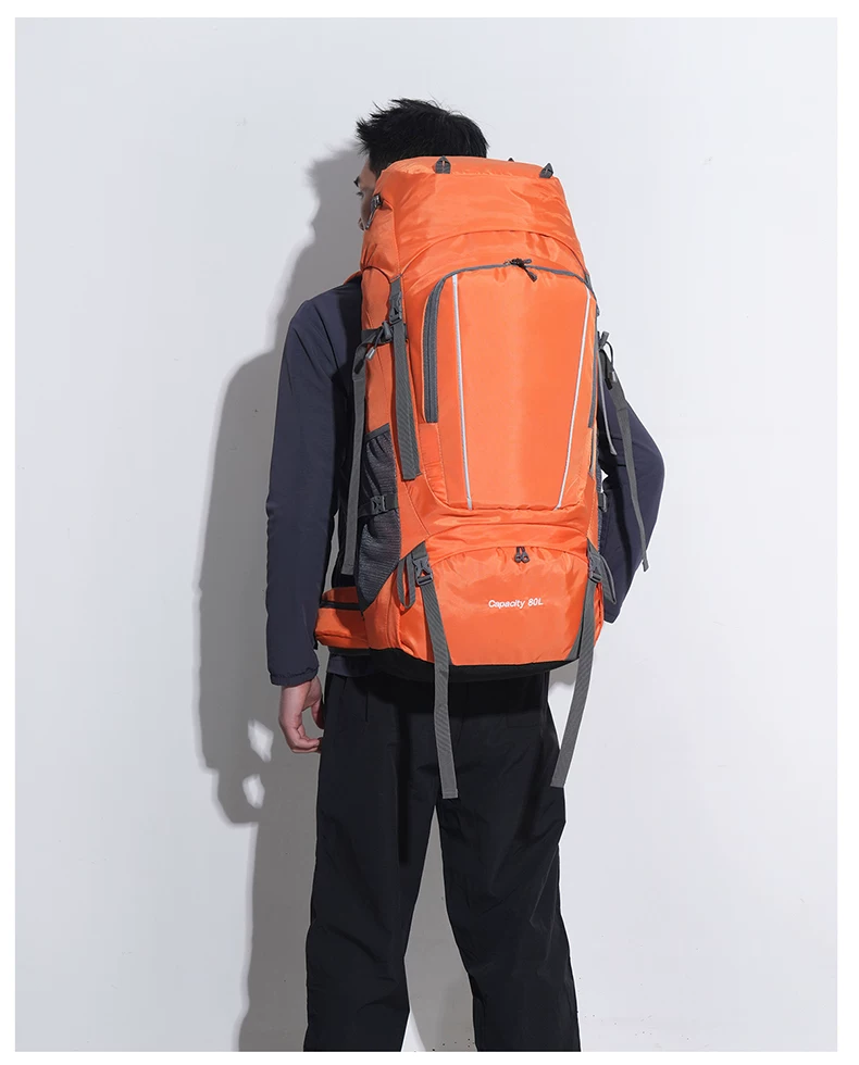 2025 Outdoor Large Capacity Mountaineering 80 liter Multi functional Camping Tent, Anti Splashing Water Travel Backpack Bag for Hiking