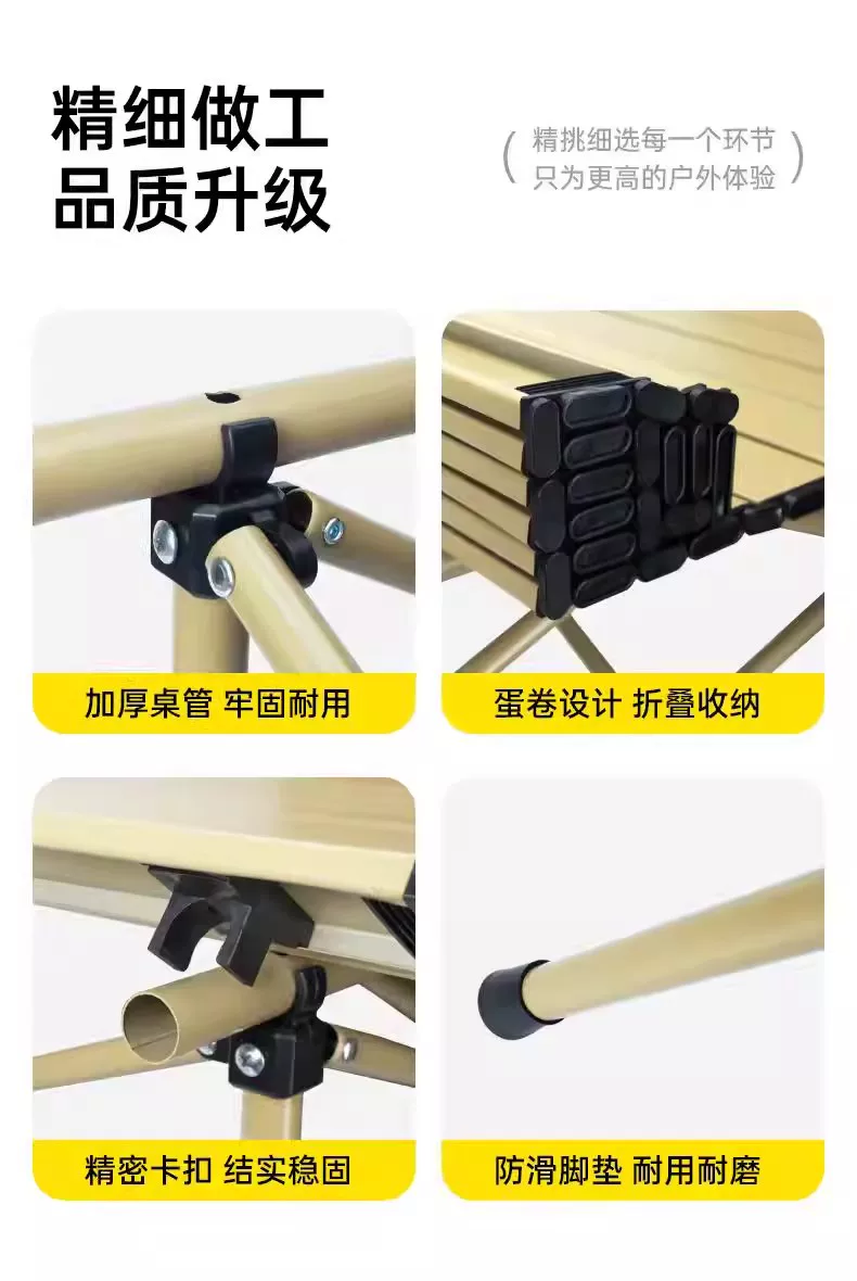 Table and chair set, Yujia outdoor folding table, moon chair set, portable night market stall, lazy chair, backrest chair
