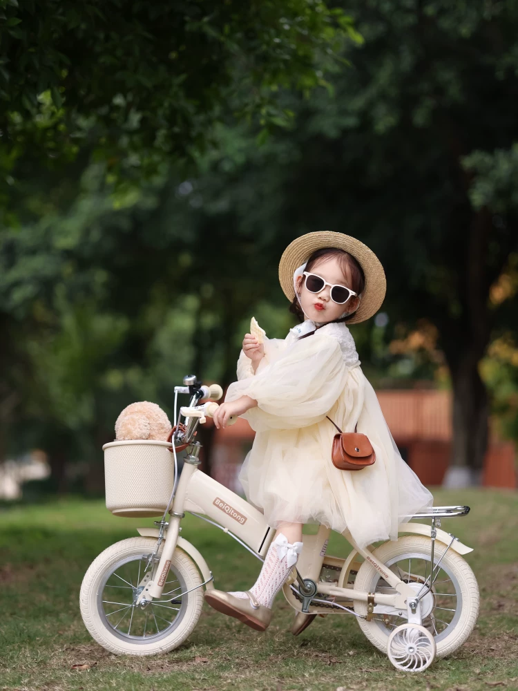 New Beiqi Children's Bicycle for Girls Aged 3-6-8-9-10 Male and Female Bicycles for Children Folding Pedal Bike