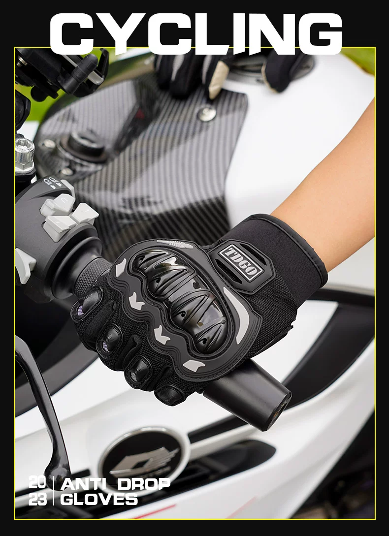 Motorcycle riding gloves for men in summer, all finger breathable. Motorcycle gloves, anti fall, bicycle gloves, windproof