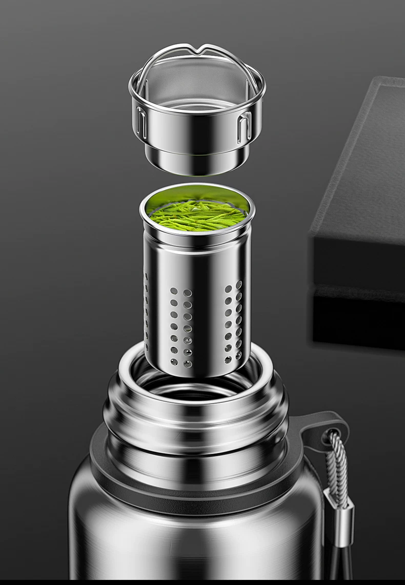 316 stainless steel insulated cup, men's and women's tea cup, large capacity water cup pot, 2025 new portable large bottle, genuine product