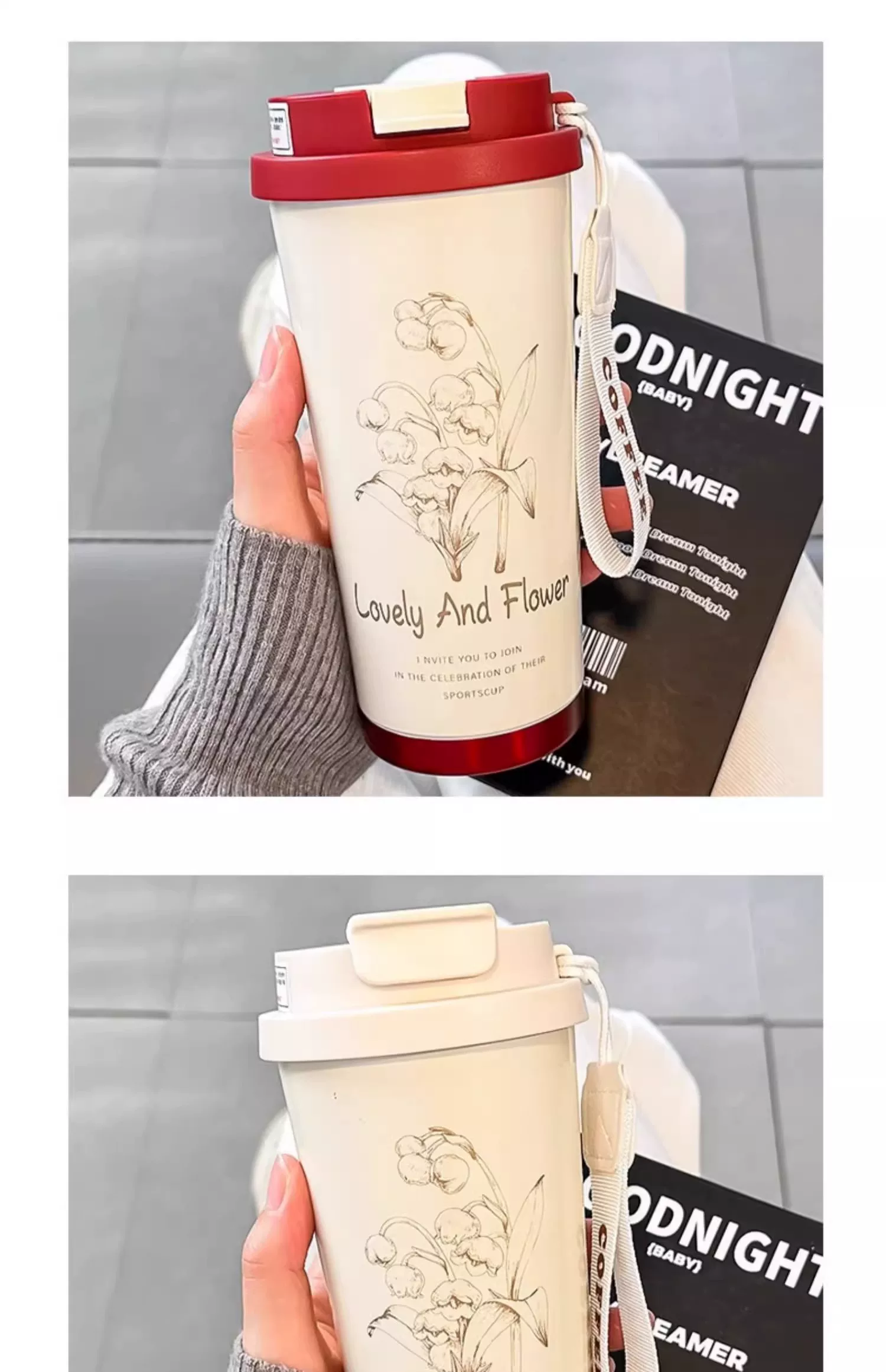 2025 new insulated cup for women with high appearance, straw water cup, 316 stainless steel high-end internet famous insulated coffee cup