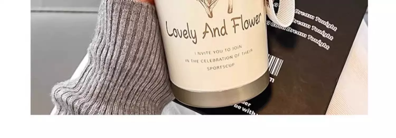 2025 new insulated cup for women with high appearance, straw water cup, 316 stainless steel high-end internet famous insulated coffee cup