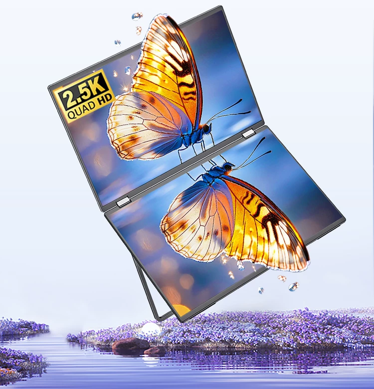Sculptor Foldable Dual Screen Portable Display 18.5-inch Integrated Laptop Office Expansion Screen
