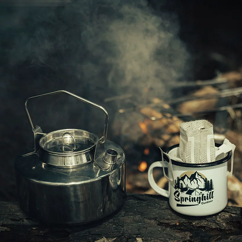 Springhill Outdoor Camping Emamel Cup Nordic English Mark Cup Wild Belta Coffee Cup Cup Tea Cup