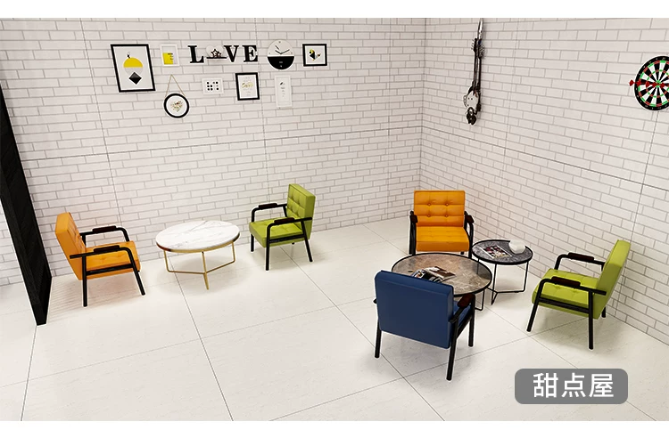 American retro oil wax leather sofa, industrial style iron sofa, L-shaped combination, small apartment, simple modern sofa