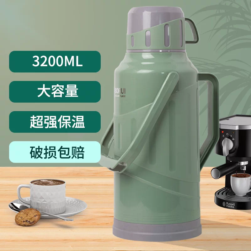 Hot water bottle for student dormitories, thermos for home use, thermos for opening water, tea bottle, inner container, 3.2-liter, 8-pound hot water kettle