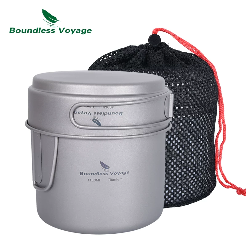 Bidou Pure Titanium Camp Cover Два куска на открытом воздухе с двумя предметами титановый горшок титановый чашка чашка чаша для кулинарной кастрюли для кастрюли кемпинг -посуда для кемпинга.