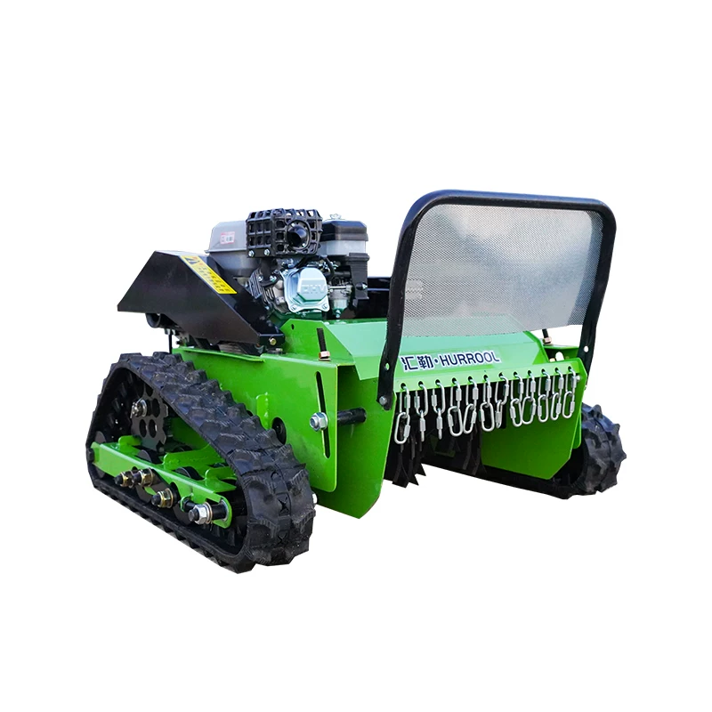 All terrain remote control tracked lawn mower, power generation weeding machine, gasoline photovoltaic orchard forest lawn mower manufacturer