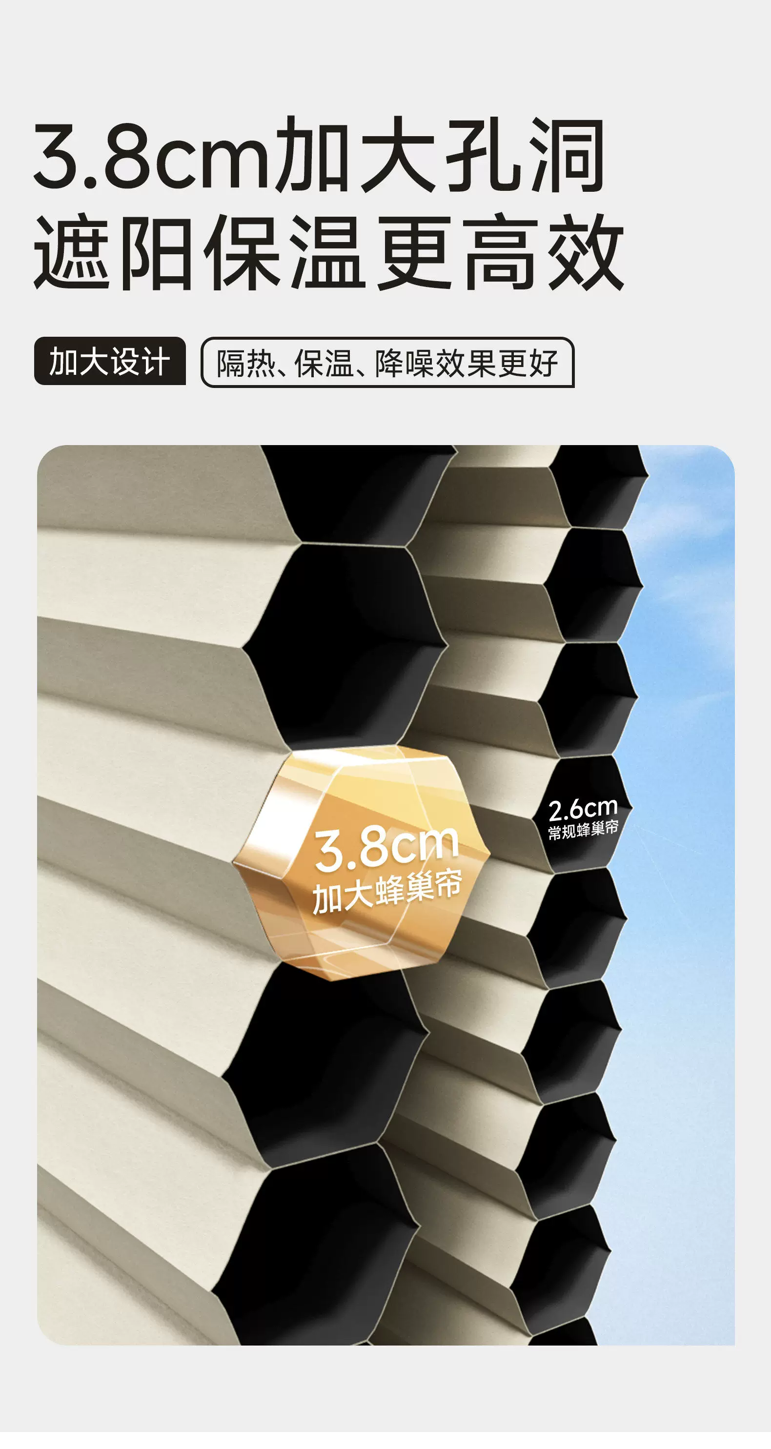 Встроенные сотовые жалюзи Xing Zhi для открывающихся окон, полное затемнение