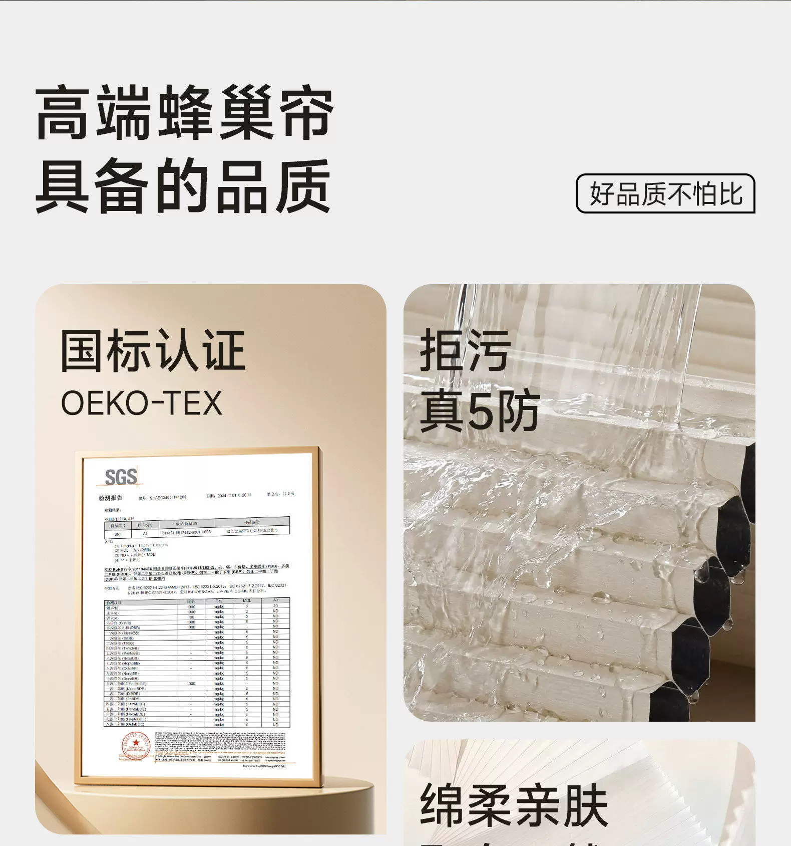 Встроенные сотовые жалюзи Xing Zhi для открывающихся окон, полное затемнение