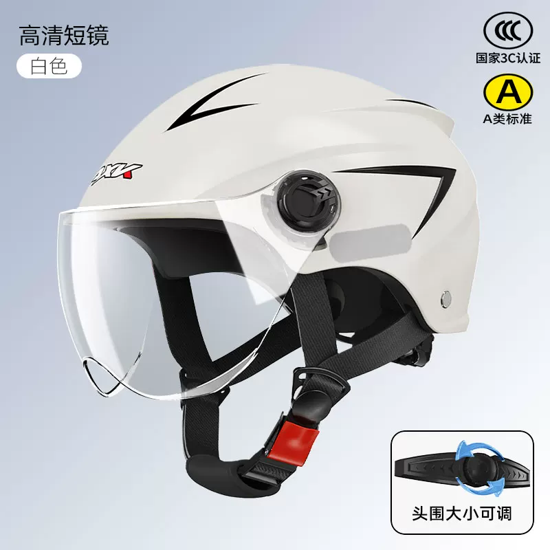 3C certified electric vehicle helmet, four season universal safety sunscreen ABS material, high-definition lens, 2025 new half helmet design
