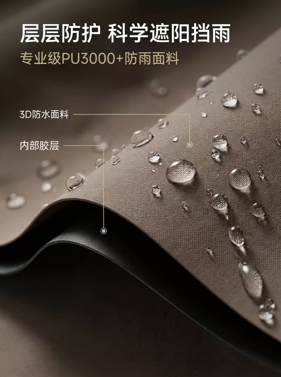 SOYON速营帐篷户外折叠便携式野营过夜防雨防晒加厚天幕二合一