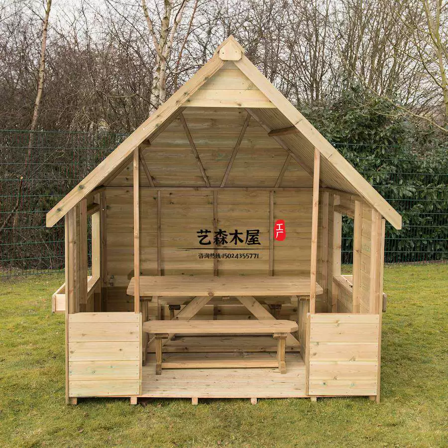 Kindergarten Outdoor Doll Home Wooden Kitchen Children's Outdoor Mobile Game House Garden Anti corrosion Wooden House Assembly