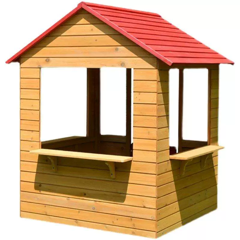 Kindergarten Outdoor Doll Home Wooden Kitchen Children's Outdoor Mobile Game House Garden Anti corrosion Wooden House Assembly