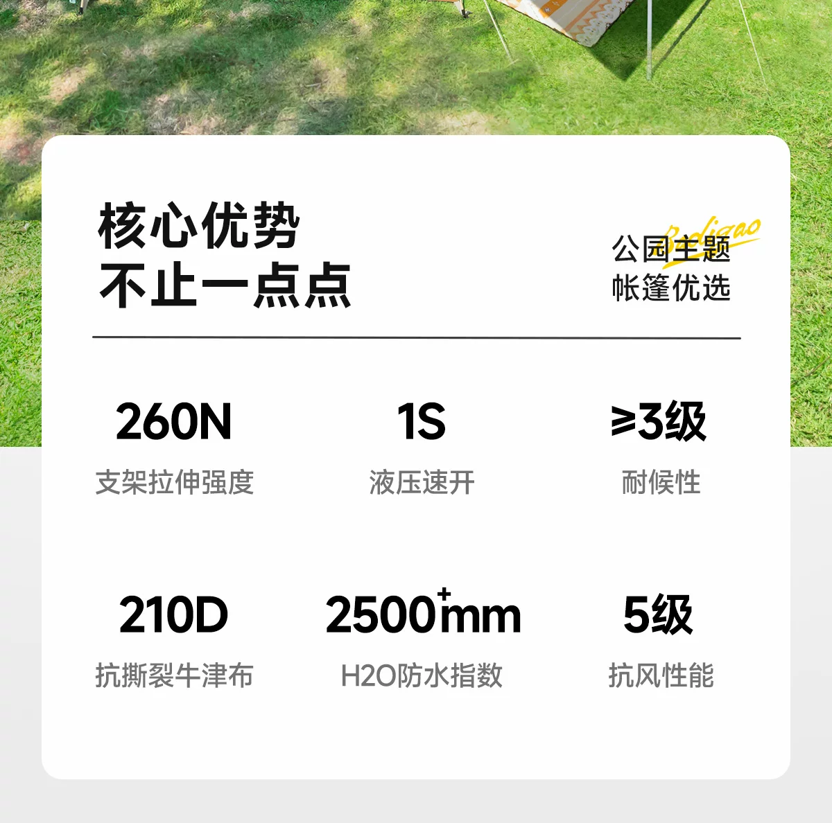 Палатка Wilderness Picking Up Light Collection — автоматическая, 3-6 мест, для кемпинга, черная