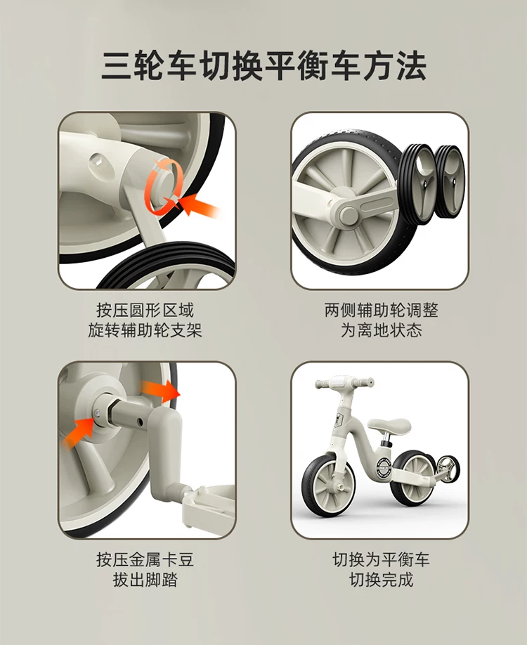Flying Pigeon Children's Balance Bike 2-6 Year Old Boys and Girls Baby Anti rollover Two wheel Sliding Tricycle Toy Bicycle