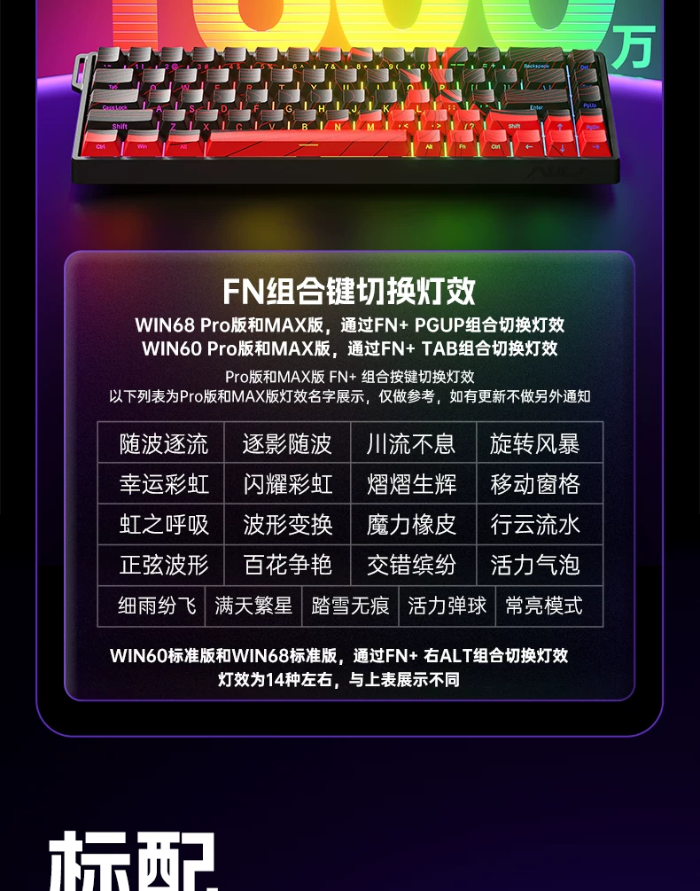 Wolf Spider Magnetic Axis Mechanical Keyboard WIN60 RGB Customized Wired Keyboard for Esports Games 68HE High Wheel Inquiry Rate Suitable for RT Fearless Contract