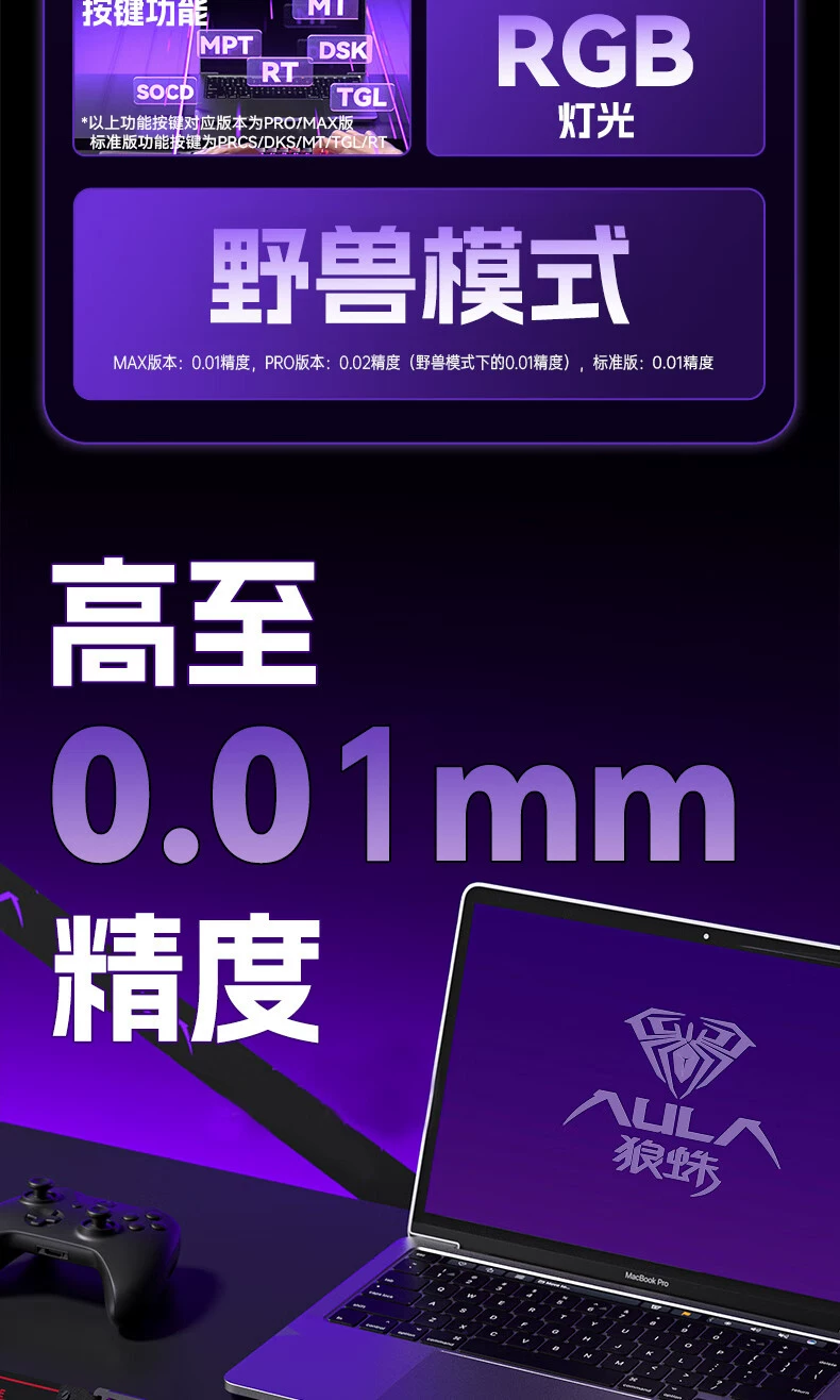 Wolf Spider Magnetic Axis Mechanical Keyboard WIN60 RGB Customized Wired Keyboard for Esports Games 68HE High Wheel Inquiry Rate Suitable for RT Fearless Contract