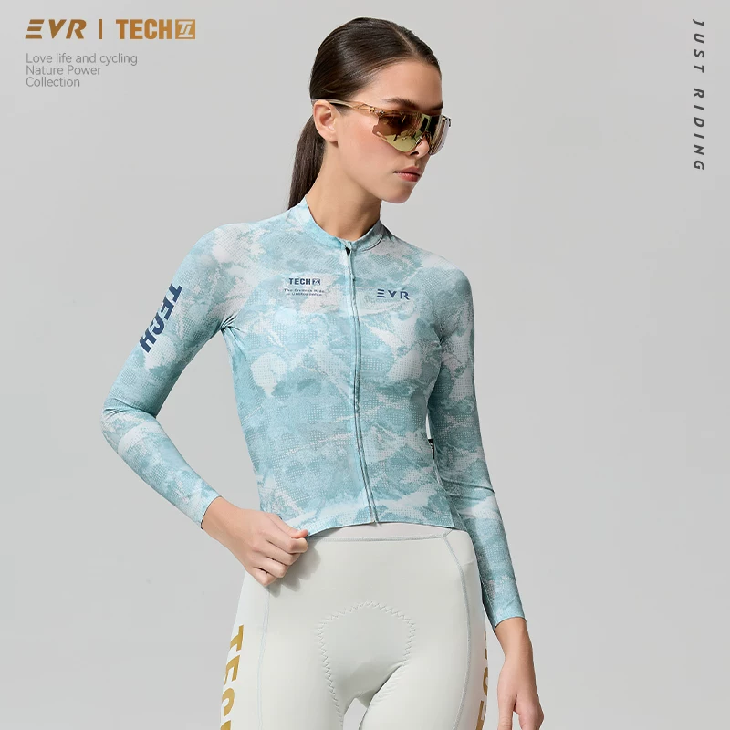 EVR26 New Light Dust Era Summer Cycling Clothing Long Sleeve Sunscreen Quick Drying Women's Road Bike Top High Elasticity