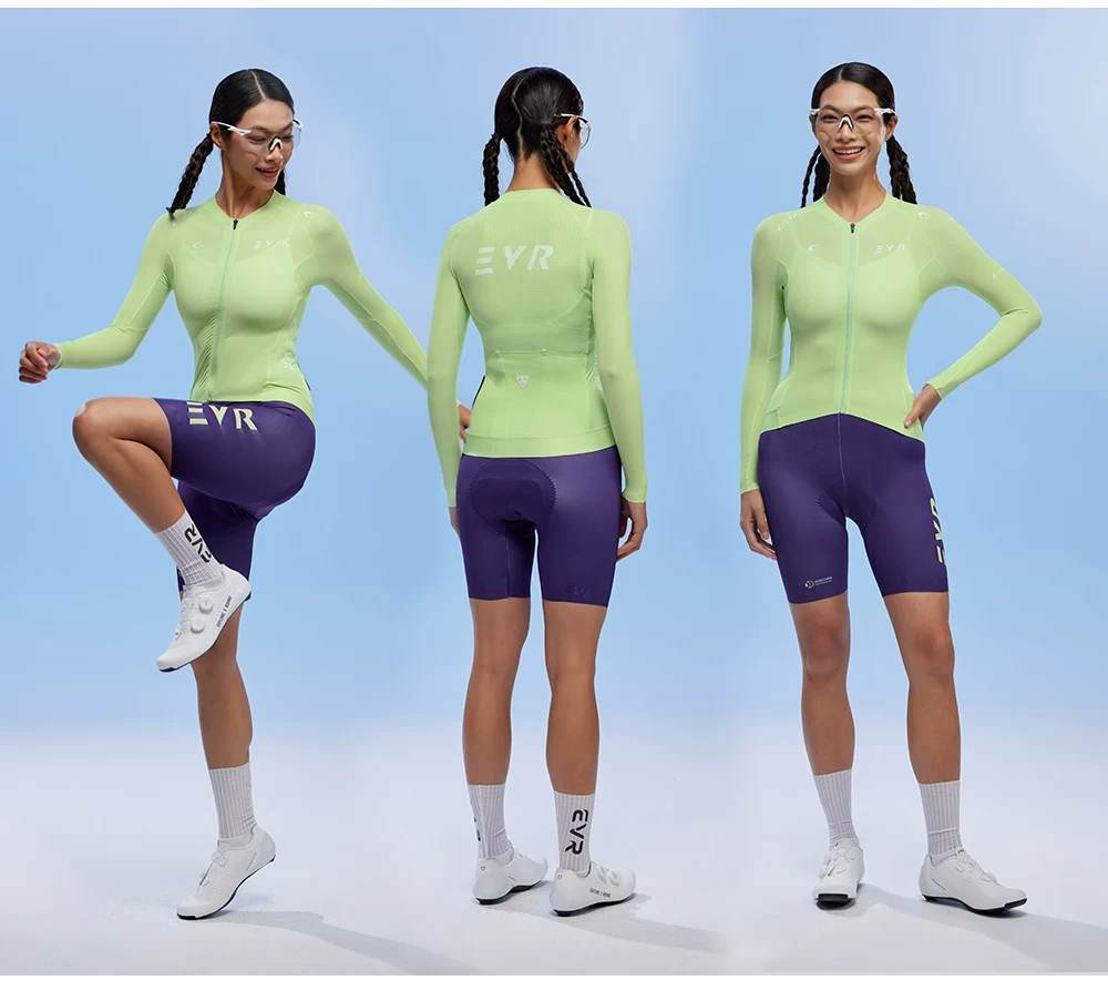 EVR cycling suit long sleeved sun protection quick drying women's summer reflective breathable road bike top cycling equipment EXP
