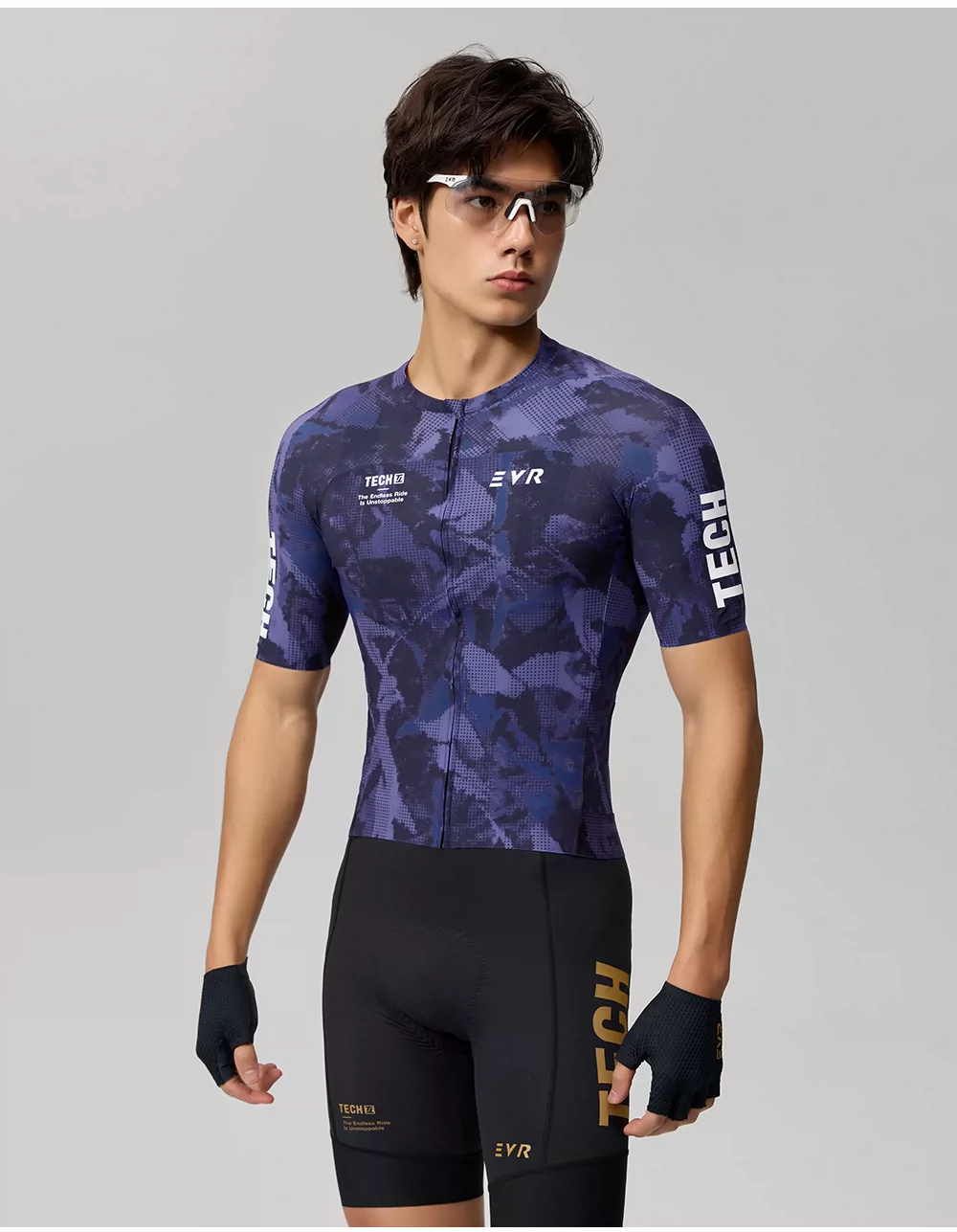 EVR26 New Light Dust Era Summer Cycling Suit Men's Short sleeved Quick drying Sweat wicking Road Bike Top