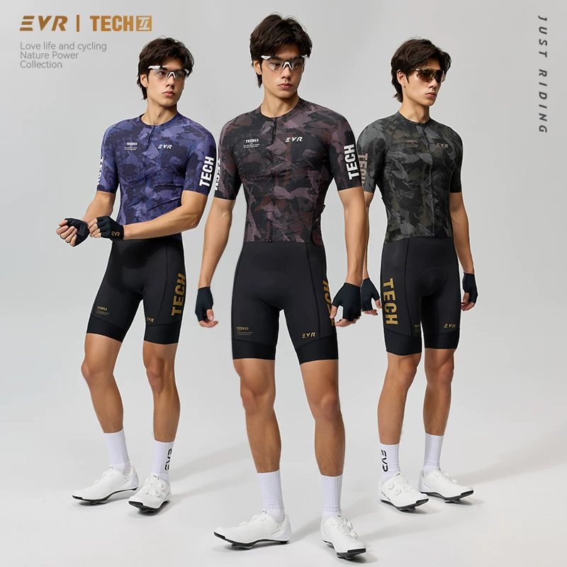 EVR26 New Light Dust Era Summer Cycling Suit Men's Short sleeved Quick drying Sweat wicking Road Bike Top