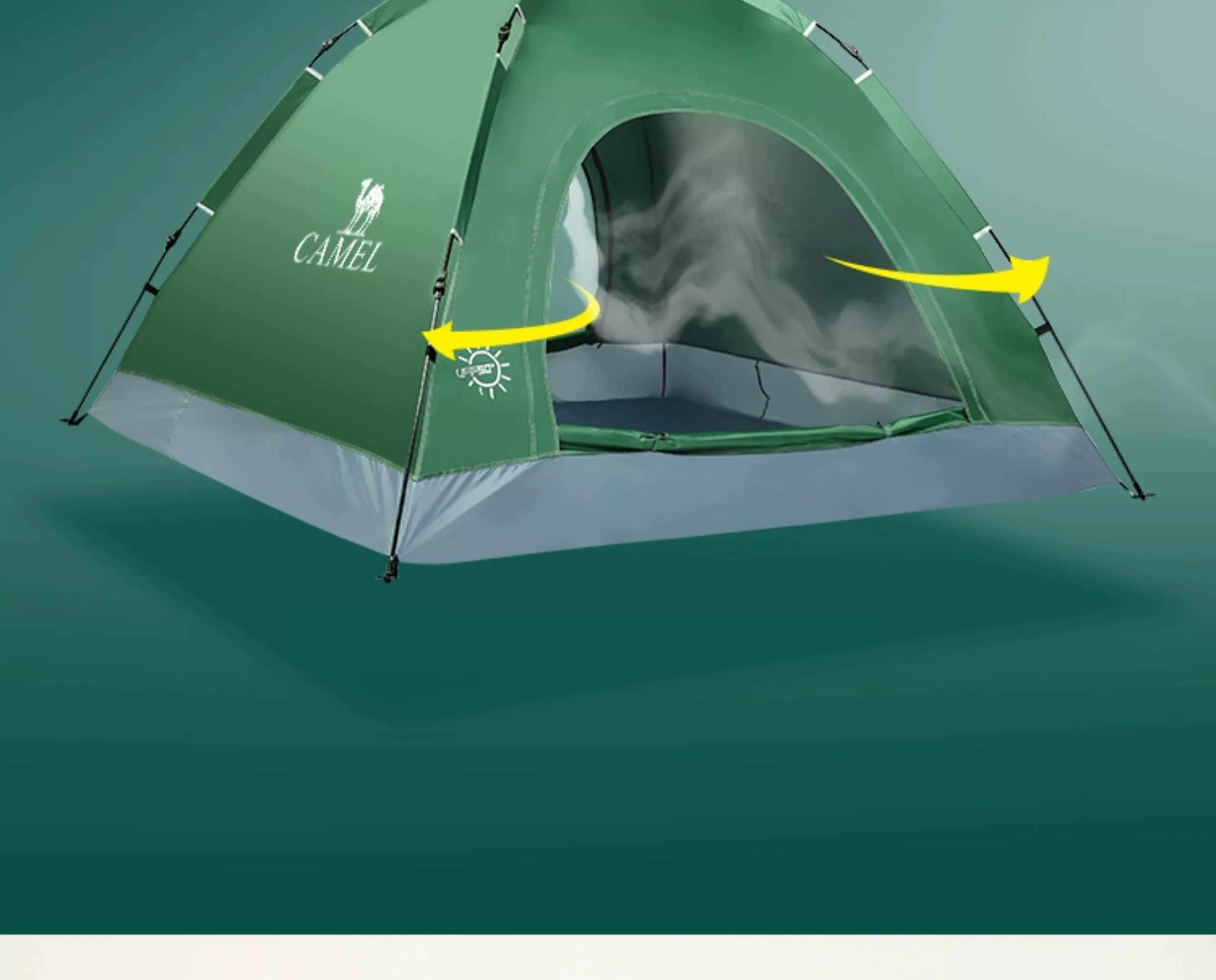 [Mountain House] Camel Tent Outdoor Canopy Portable Folding Automatic Windproof Park Camping Outdoor Camping Equipment