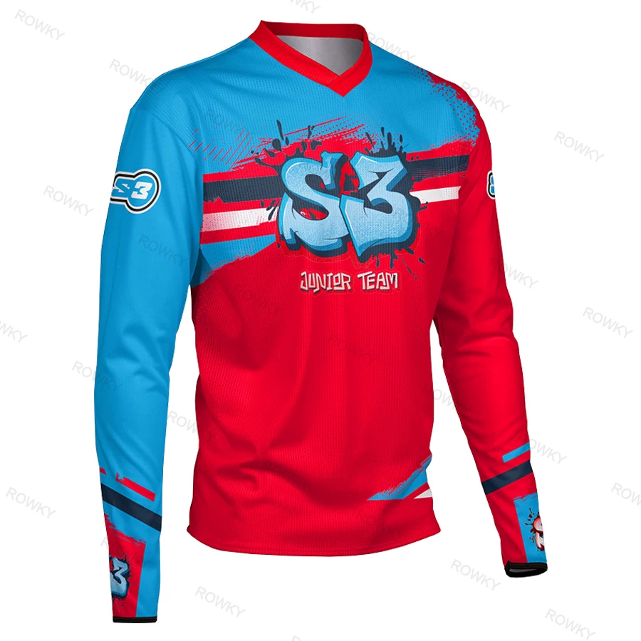 S3 motorcycle shirt racing suit quick dry long sleeved motorcycle suit mountain off-road riding suit bicycle speed conquer men