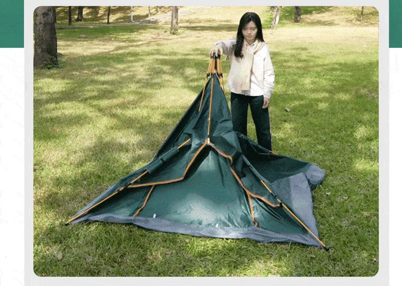 Jeep camping canopy with automatic inflatable moisture-proof mat for 3-5 people, four season double layered tent, Jeep no installation tent