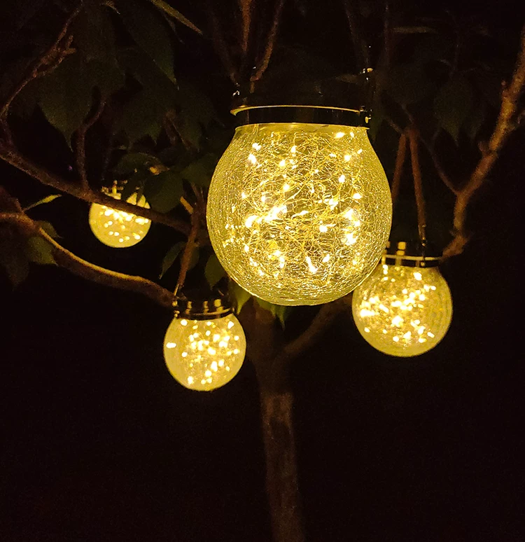 Solar courtyard lights for home users, outdoor atmosphere lights, garden hanging trees, landscape balconies, waterproof cracks, decorative night lights