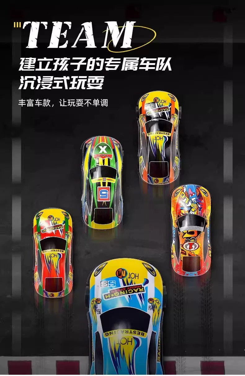 Drop resistant alloy rebound car mini iron racing drum toy car rebound car toy boy