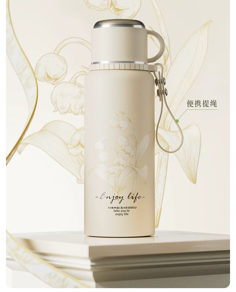 316 Insulated Cup for Girls, High Beauty Tea Separation 2025 New Large Insulated Pot, Large Capacity Water Cup