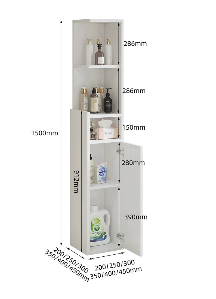 Honeycomb aluminum bathroom side cabinet, makeup room aluminum alloy storage cabinet, toilet stand cabinet, dry area side cabinet, high cabinet