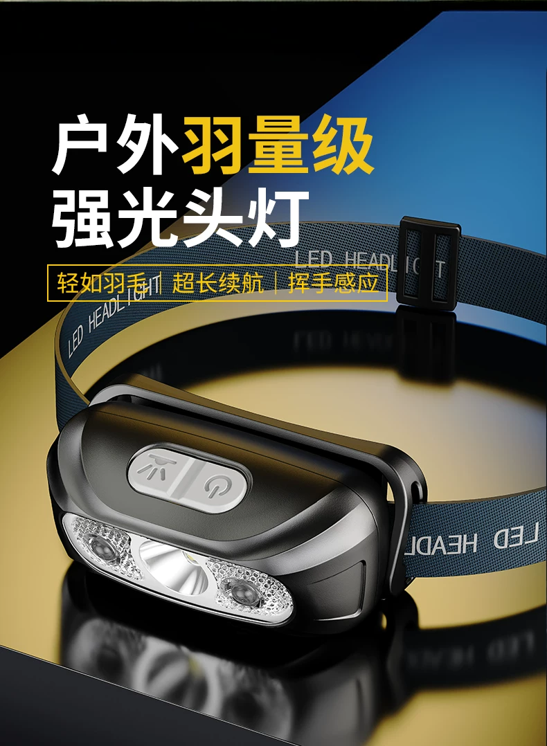 Night Fishing Induction Headlamp 2025 New Strong Light Ultra Bright Range Outdoor Mountaineering Headwear Lighting for Fishing