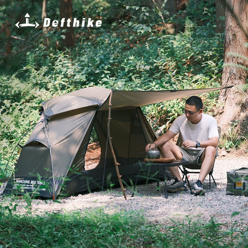 Difeike Oasis Integrated Tent Plus Camping Outdoor Portable Single Off Ground Tent Lightweight Tent