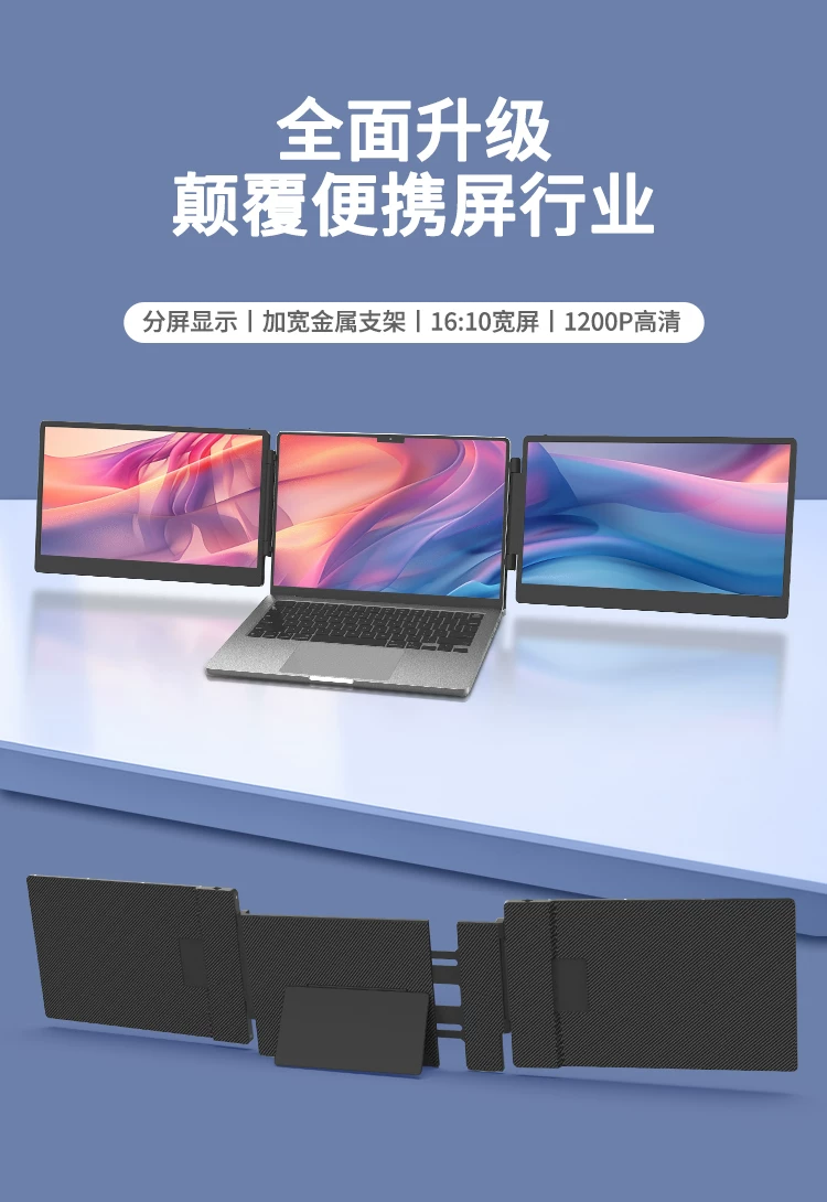 LAPTOMO notebook expansion screen dual screen convenient display triple screen folding expansion computer with multiple secondary screens