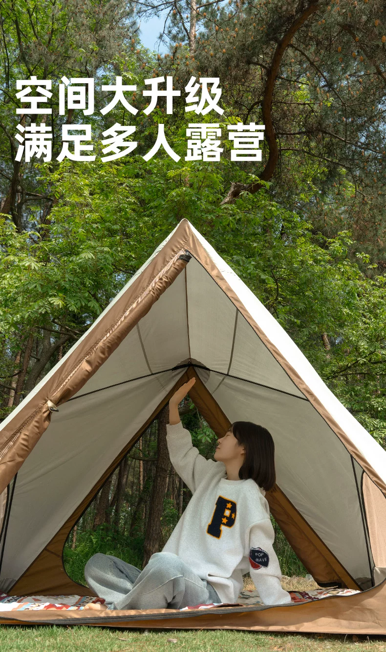 Automatic one click opening and closing triangular tent, outdoor portable folding park camping, sunshade camping equipment, picnic tent