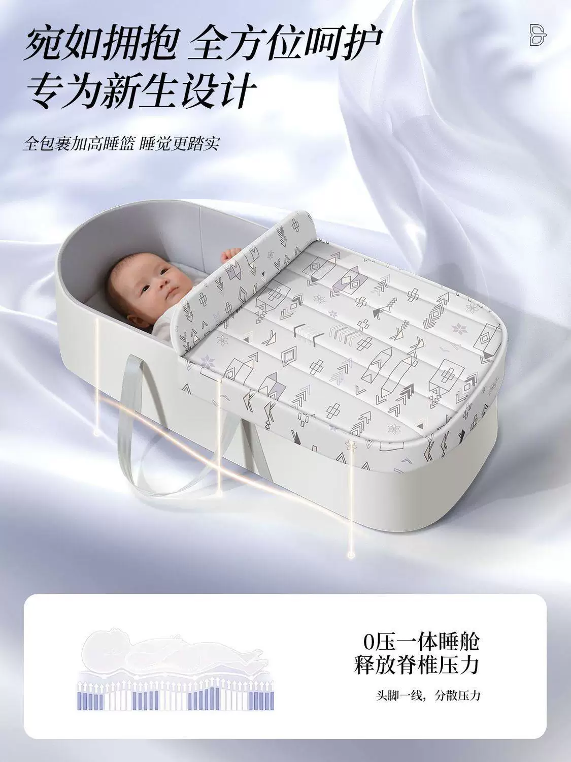 Детская коляска U7Pro 2-в-1 с корзиной для сна, легкая, с амортизацией