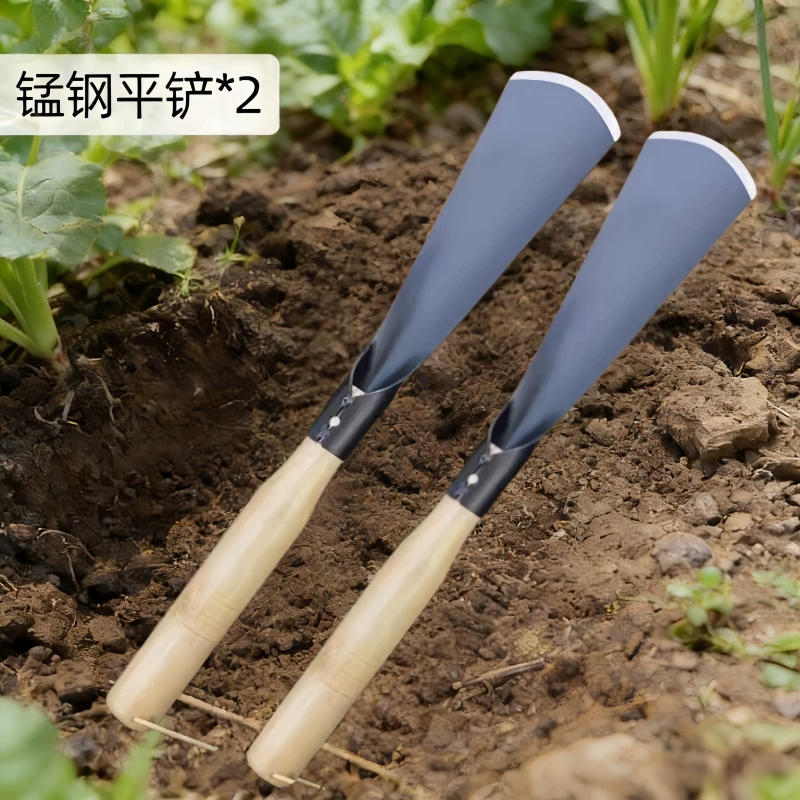 Planting flowers and vegetables with a small shovel, digging wild vegetables with manganese steel, an outdoor digging tool, a gardening tool, a household vegetable specific shovel, used to drive the sea